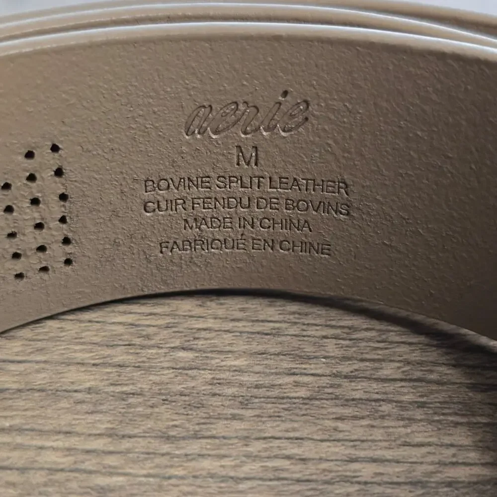 Aerie Women's Tan Perforated Belt size Med NWT